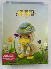 Crochet Kit Spring Duck w/Hat Intermediate Level 4"x 5.5" Needle Creations NEW