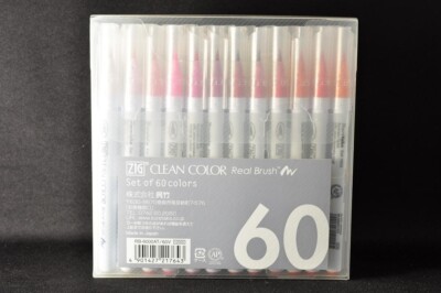 KURETAKE ZIG Clean Color Real Brush RB-6000AT-60V / 60 colours Manga Anime
