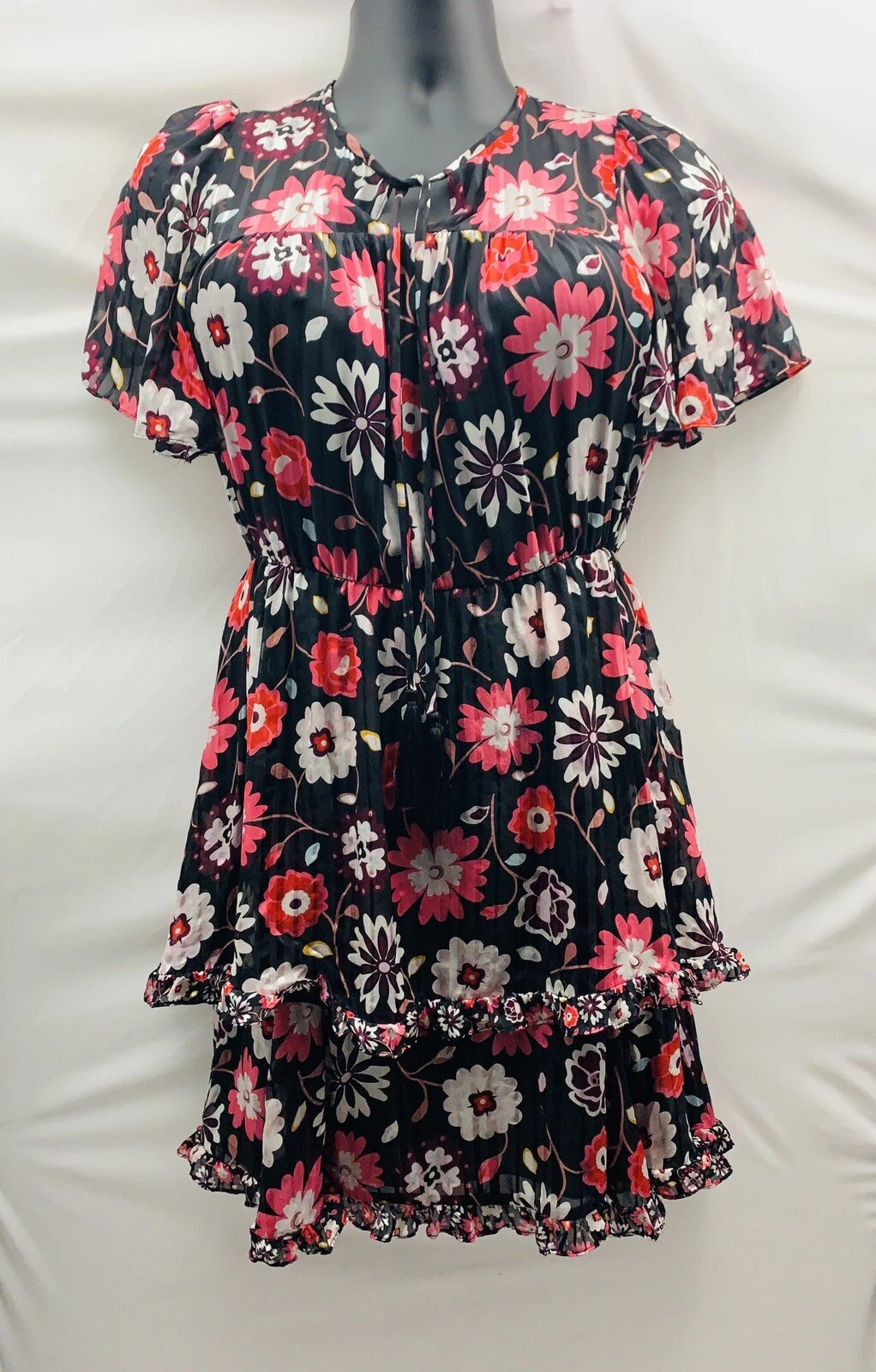 Abito da donna Kate Spade New York Casa Flora A Line nero rosa taglia 4 10727805