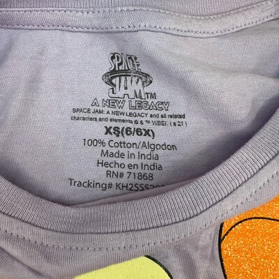 Space Jam Girls Lavender Graphic Tune Squad Lola Bunny Short
