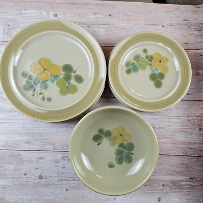 Franciscan Earthenware Pebble Beach Dinner plate, Salad Plate, Cereal Soup Bowl