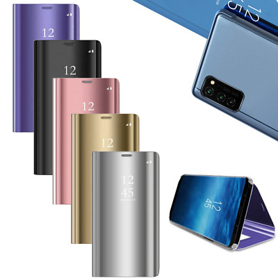 FÜR SAMSUNG GALAXY A21S - Mirror Etui FlipCase Hülle CLEAR VIEW Handy Tasche