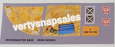 Transformers G1 Repro Stickers For G1 Micromaster Base IRONWORKS