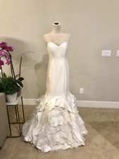 New Authentic Oliza Zavozina Emma silk wedding dress Size 12 3905