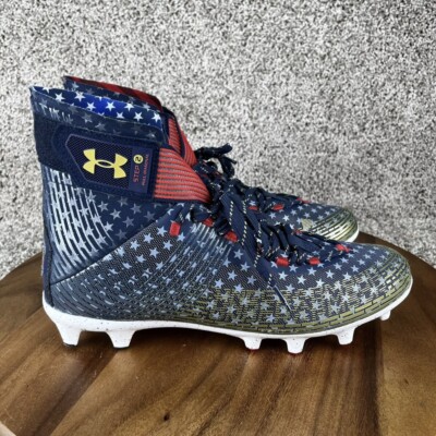 New Under Armour Highlight MC LE 'USA' Football Cleats Men s Size 12 3025740-100