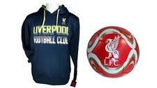 Liverpool F.C. Official Soccer Hoodie Jacket Size 5 Ball 12-1 Medium