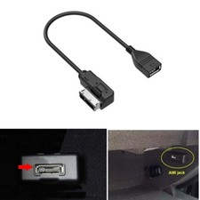 Media-In Audio MDI MMI AMI AUX to USB Interface Adapter Cable Fits For VW Audi