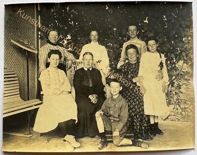 orig. Photo pension guests house Bellevue Weggis 1904 Lucerne country