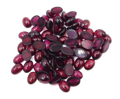 7x9 MM Natural Hyderabadi Garnet Oval Cab Lot Loose Gemstone For Jewelry P-1007