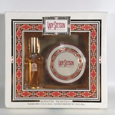 LADY STETSON Cologne Spray .75 oz Romantic Tradition Perfume Dusting Powder Set