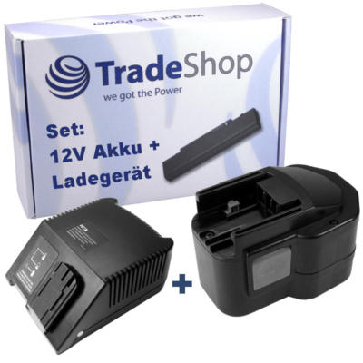 2in1 Set AKKU 12V 3300mAh Ni-MH + LADEGERÄT für Milwaukee PEP12 PEP12T PEP12TX