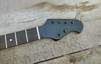 22 FRET MAHOGANY GLOSS DARK GUITAR NECK REPLACEMENT SPOKE WHEEL TRUSS ROD DIY 