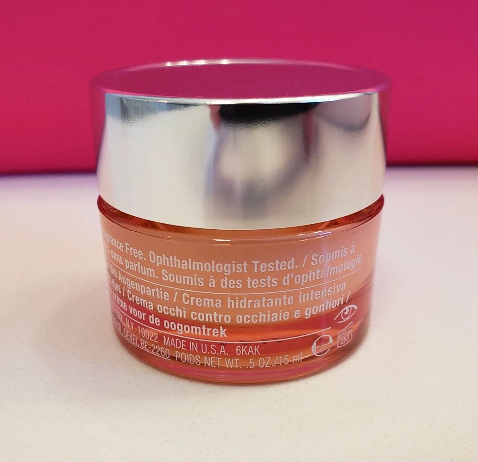 Crema rica Clinique All About Eyes tamaño completo de 0,5 oz reduce las inhalaciones circulares fresca Foto 4 de 4