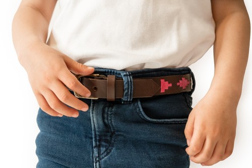 Kids Embroidered Belt Gaucho Polo Leather Argentinian Polo Belt Unisex - Picture 4 of 11