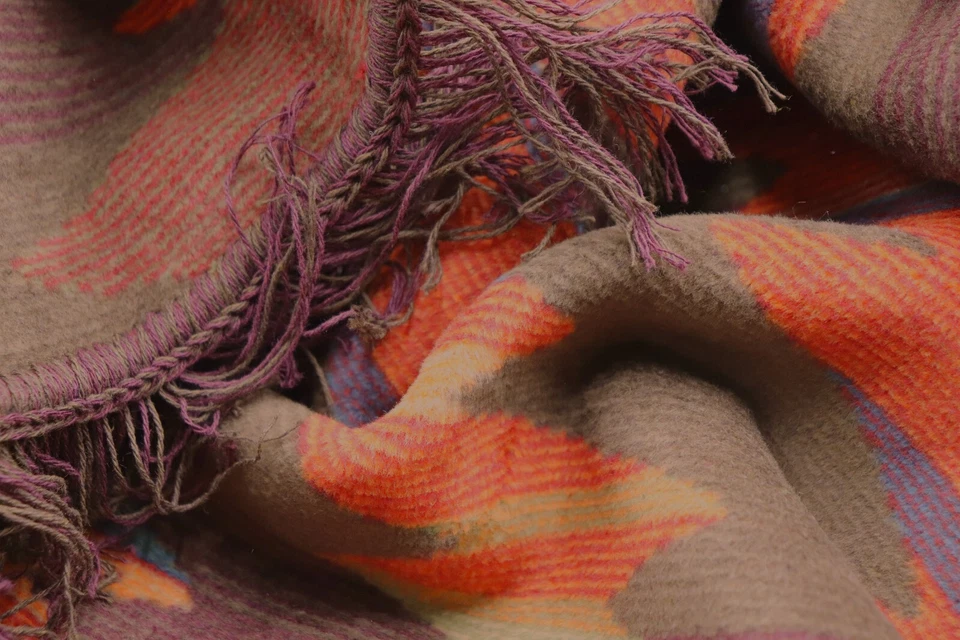 Biederlack Wohndecke Marokko mit Fransen, bunte Decke 150x200cm,Baumwollmischung - Bild 4 von 4