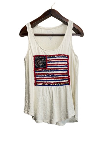 LUCKY BRAND Womens Patchwork Flag 