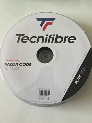 Tecnifibre Razor Code 16 Gauge Tennis String Reel (Black) 200m
