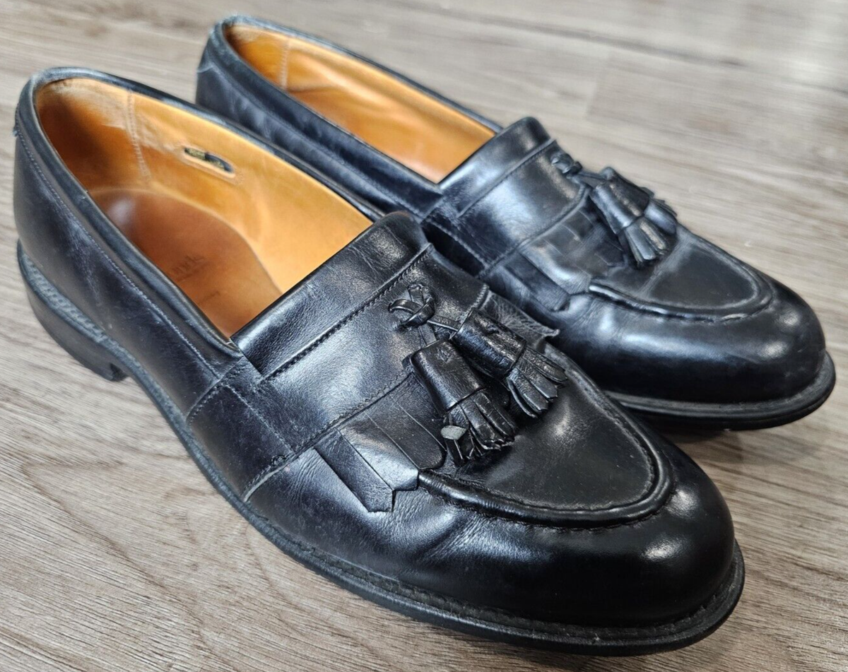 Allen Edmonds Shoes Newport Mens 10 D Slip On Tassel Black  display picture 2