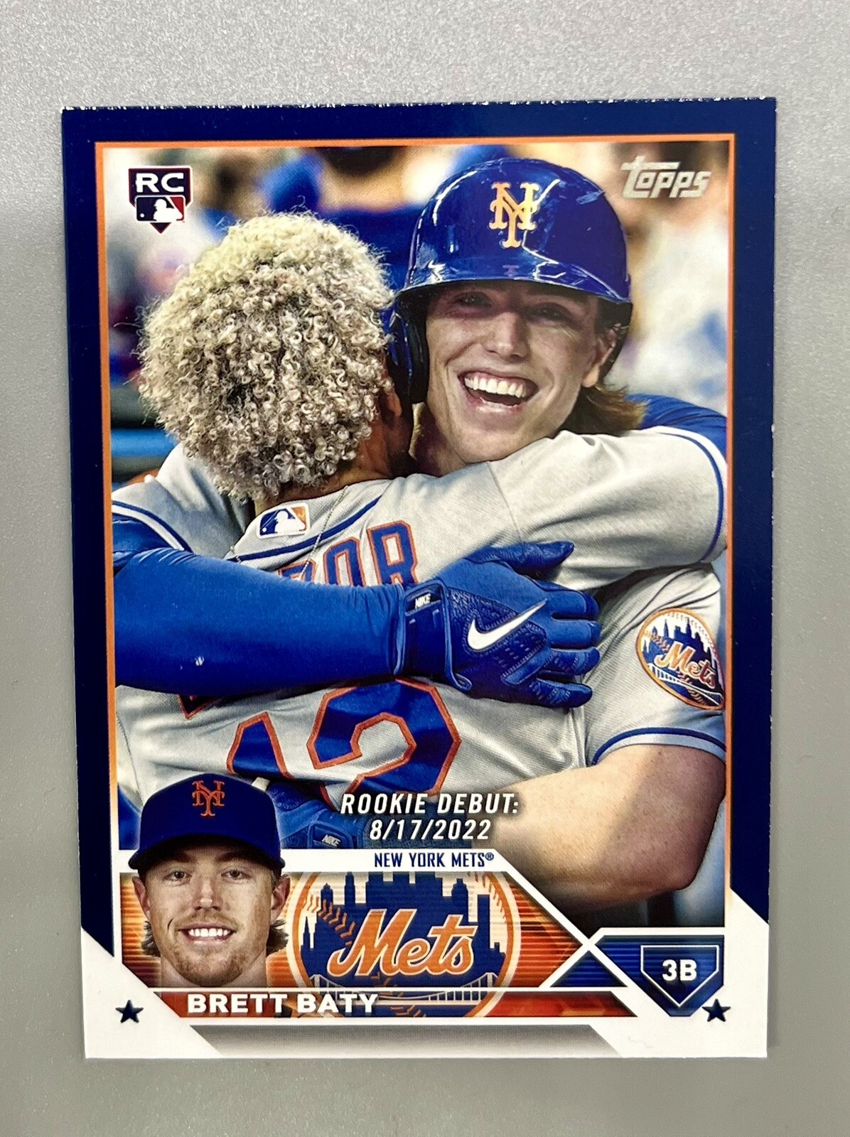 2023 Topps Update US158 Brett Baty Rookie Royal Blue Retail Walmart Exclusive
