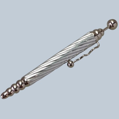 Stylo Bille Jean-Pierre Lépine Zig Zag - Métal Godronné, Version Rare, Occasion, Pour Collectionneurs