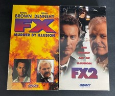 FX Murder by Illusion and FX 2 VHS Tapes Lot Brian Dennehy Bryan Brown