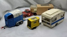 Corgi Matchbox Job Lot X4 Rice Beaufort, Pony Trailer, Touring Caravan, Kingsize