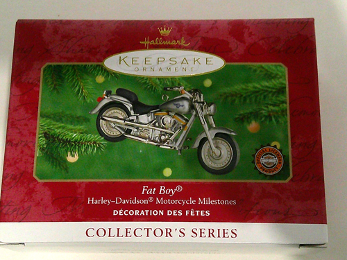 Ornement Hallmark 2001 - Harley Davidson Barbie Sur Fat Boy 1990 (collection, état Correct)