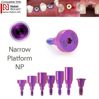 US Dental Nobel Healing Abutments Caps NP  3.6/5.0mm For NOB Active H 3/5/7mm