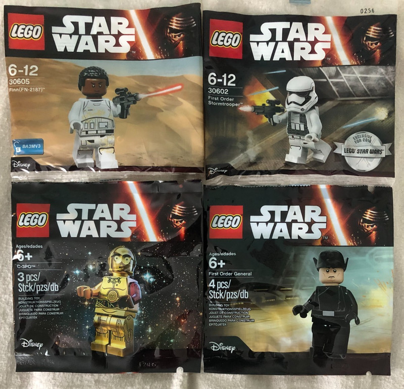 LEGO Star Wars: 4x minifigure polybags - 2016 - retired sets - sealed - BNIB
