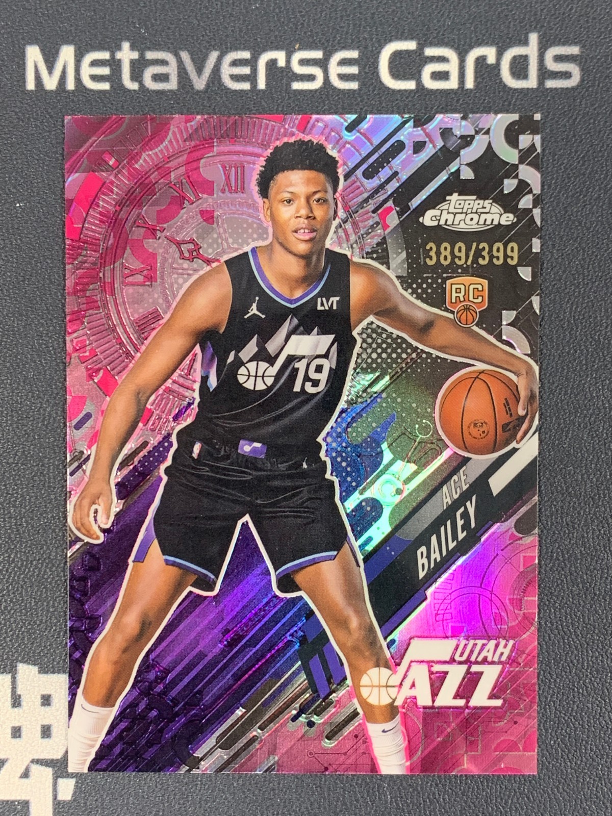 2025-26 Topps Chrome Basketball Go Time Ace Bailey RC Rookie 389/399