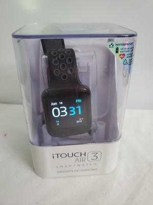Itouch Air 3 Smartwatch Black With Black Band Fitness Tracker