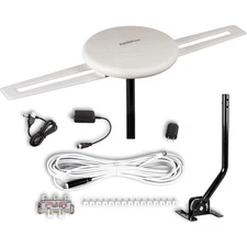 HDTV Antenna - 360° Omnidirectional Amplified Outdoor TV Antenna up to 150 Mi...
