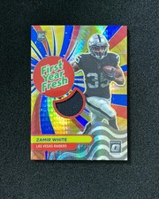 2022 Panini Donruss Optic First Year Fresh Blue Hyper Zamir White RC Patch YP55