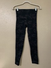 Spanx Women Size M Black Camo High Rise Look At Me Now Leggings