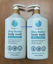 2-Pk MIA  CO. Hyaluronic HYDRATION BOOSTER SHEA BUTTER BODY WASH Honey Almond