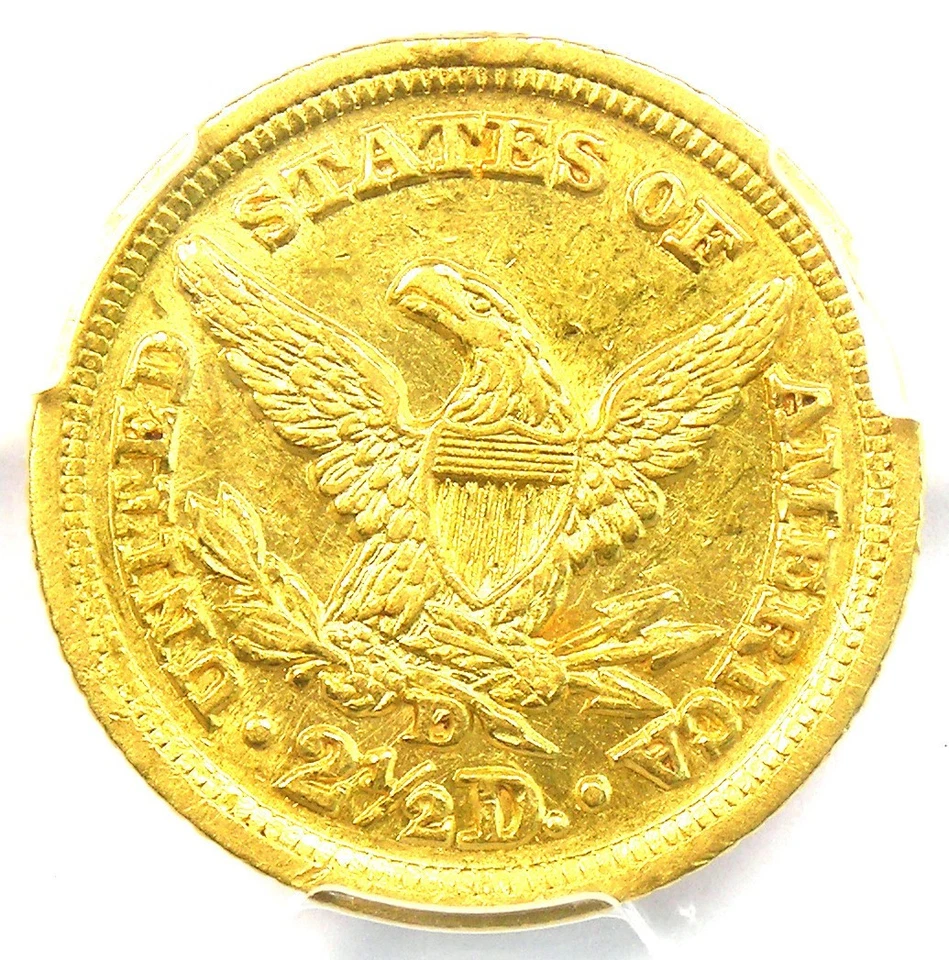 1848-D Liberty Gold Quarter Eagle $2.50 - PCGS AU Details - Rare Dahlonega Coin! - Image 4 of 4