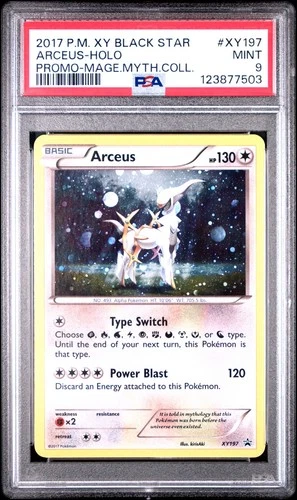 2017 XY Mythical Collection Black Star Promo Arceus Holo #XY197 PSA 9 Mint