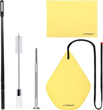 Flute Care Kit Including Rod, Brush, Screwdriver, Square Cotton Cloth Integ...