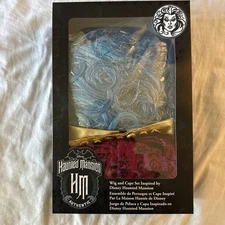 Disney Halloween Haunted Mansion Madame Leota Adult Costume Wig And Cape NEW