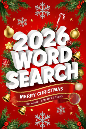Strumpfwaren: 2026 Weihnachten Wortsuche Großdruck Puzzle für Erwachsene: N - Bild 1 von 2