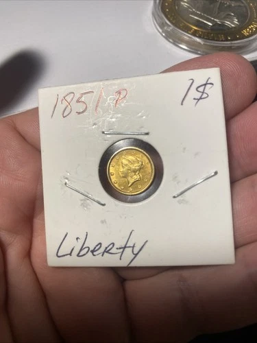 1851 liberty head one dollar gold coin