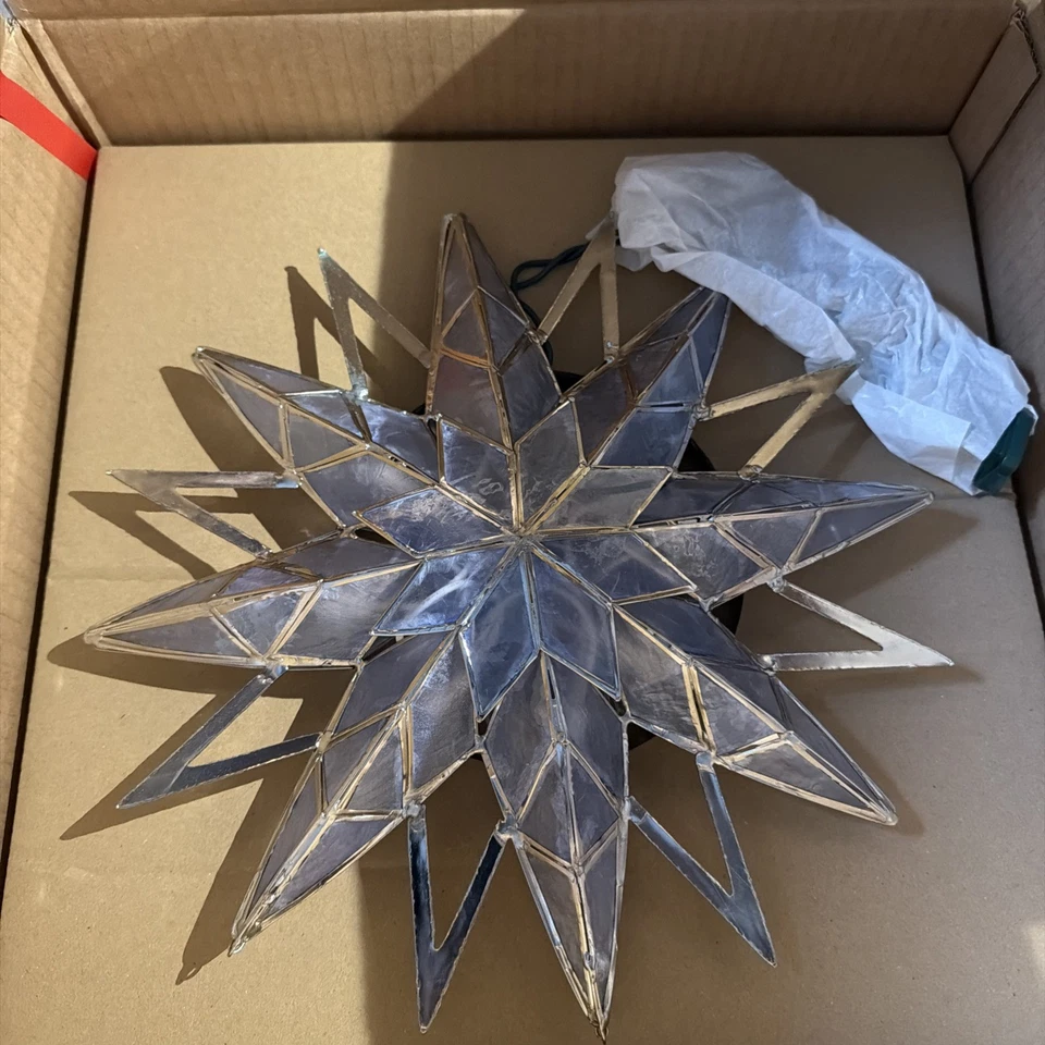 Balsam Hill DOBLE CARA ÁRBOL STARBURST AZUL 11 pulgadas NUEVO en caja Foto 3 de 3