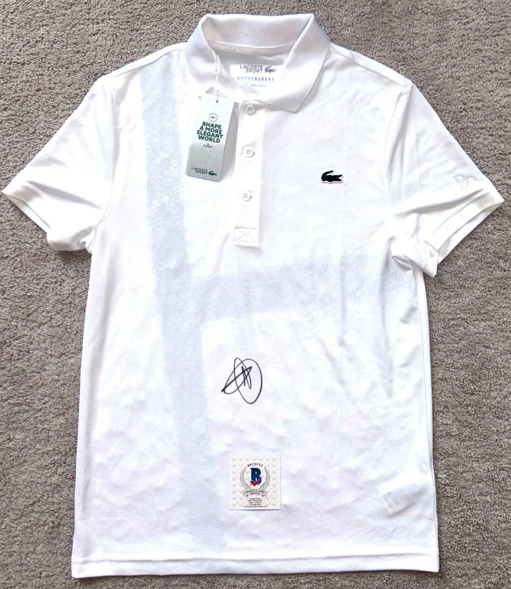 NOVAK DJOKOVIC SIGNED LACOSTE POLO AUSTRALIAN OPEN WIMBLEDON