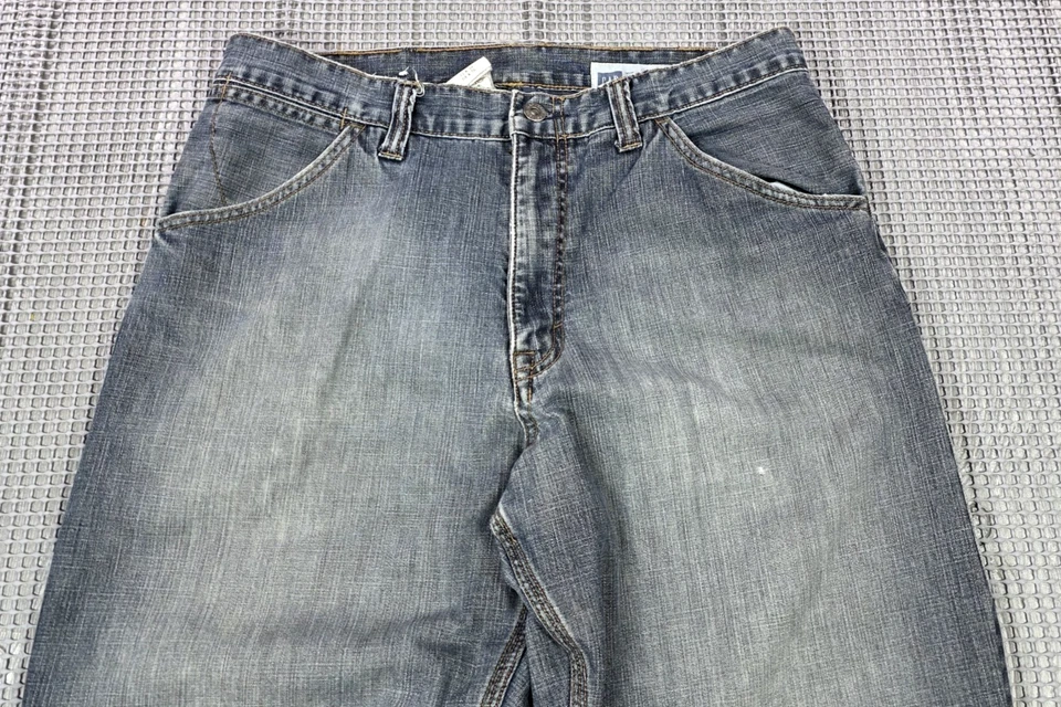 Vtg 90s Gap Denim Flannel Lined Worker Jean 33x30 Distressed Loose Fit Workwear - Image 2 of 4