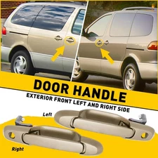 Beige Front Door Handle Assembly Outside Pair LH+RH For 1998-2003 Toyota Sienna