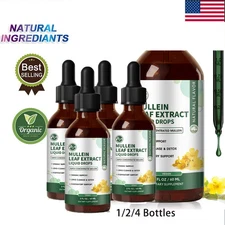 1-4xMullein Drops for Lungs – Lung Detox for Smokers & Lung Cleanse Liquid