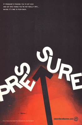 #ad #ad 2006 Above the Influence ANTI DRUG quot;Pressurequot; Pop Art PRINT AD JUST PUSH BACK $14.62
