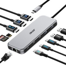 Laptop Docking Station 3 Monitors, 11-in-1 USB C Docking Station with 8K DP, ...
