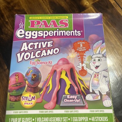 Paas Eggsperiments Active Volcano Egg Dyeing Decorating Kit Nib