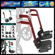 Comfort Support Wheelchair Footrest Replacement - Adjustable Composite Footboard